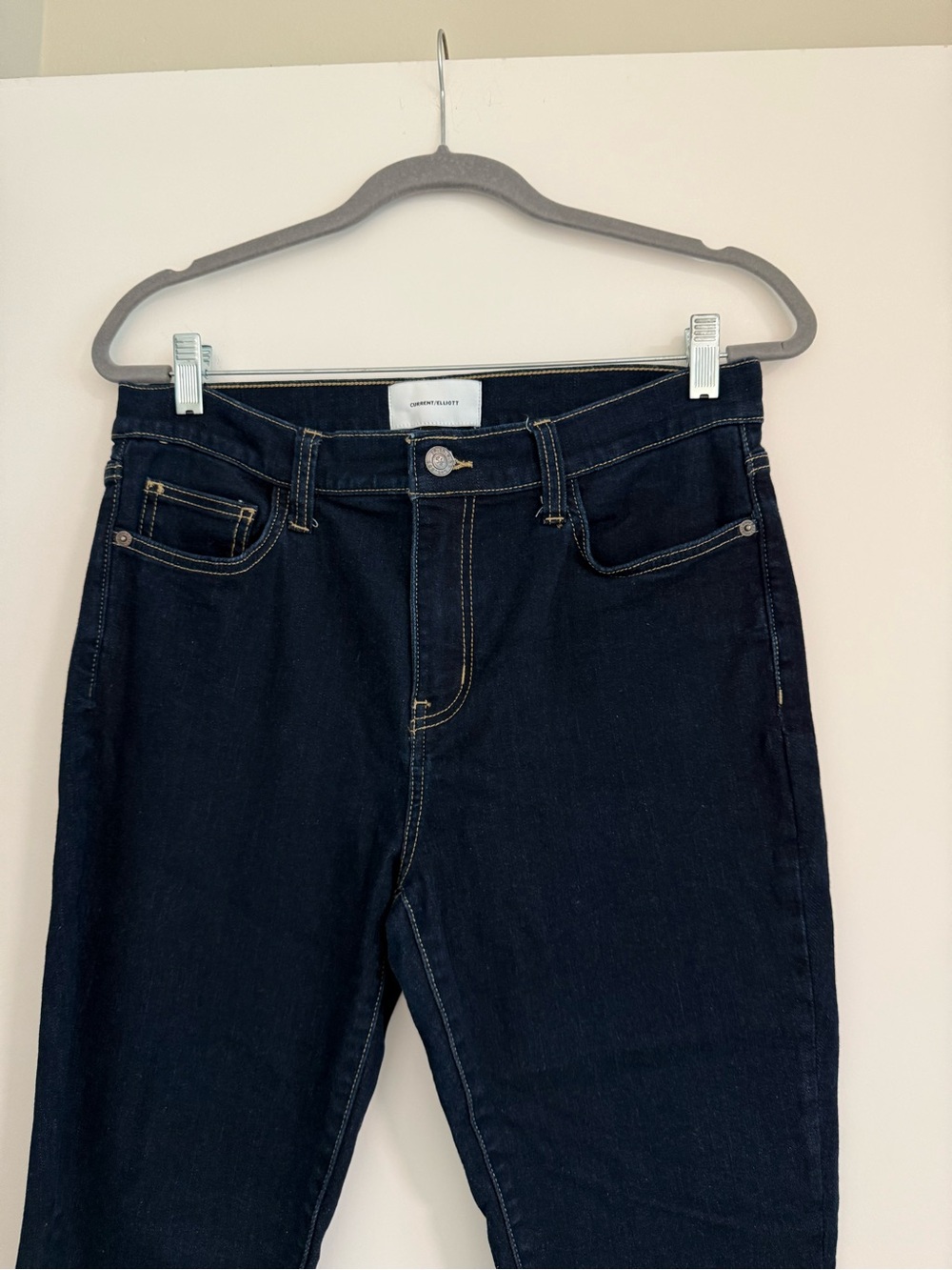Current Elliott Vintage Cropped Slim Jeans Dark Indigo 31 - Picture 5 of 10